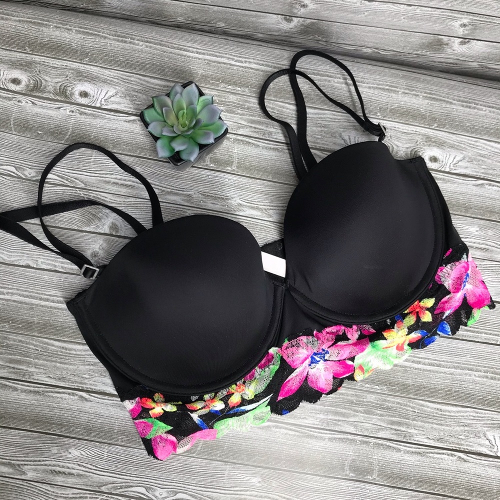 Victorias Secret PINK multiway floral lace bra 36C